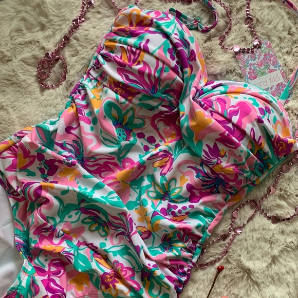 ✨Host Pick✨ Stella Parker Multicolour Tropical Women’s One Piece Bathing Suit - Picture 3 of 12